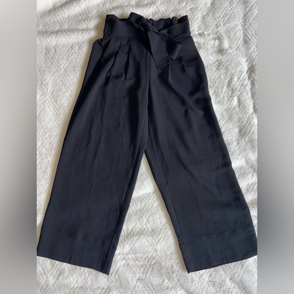 Madewell Wide Leg Paper Bag Tie Dress Pants